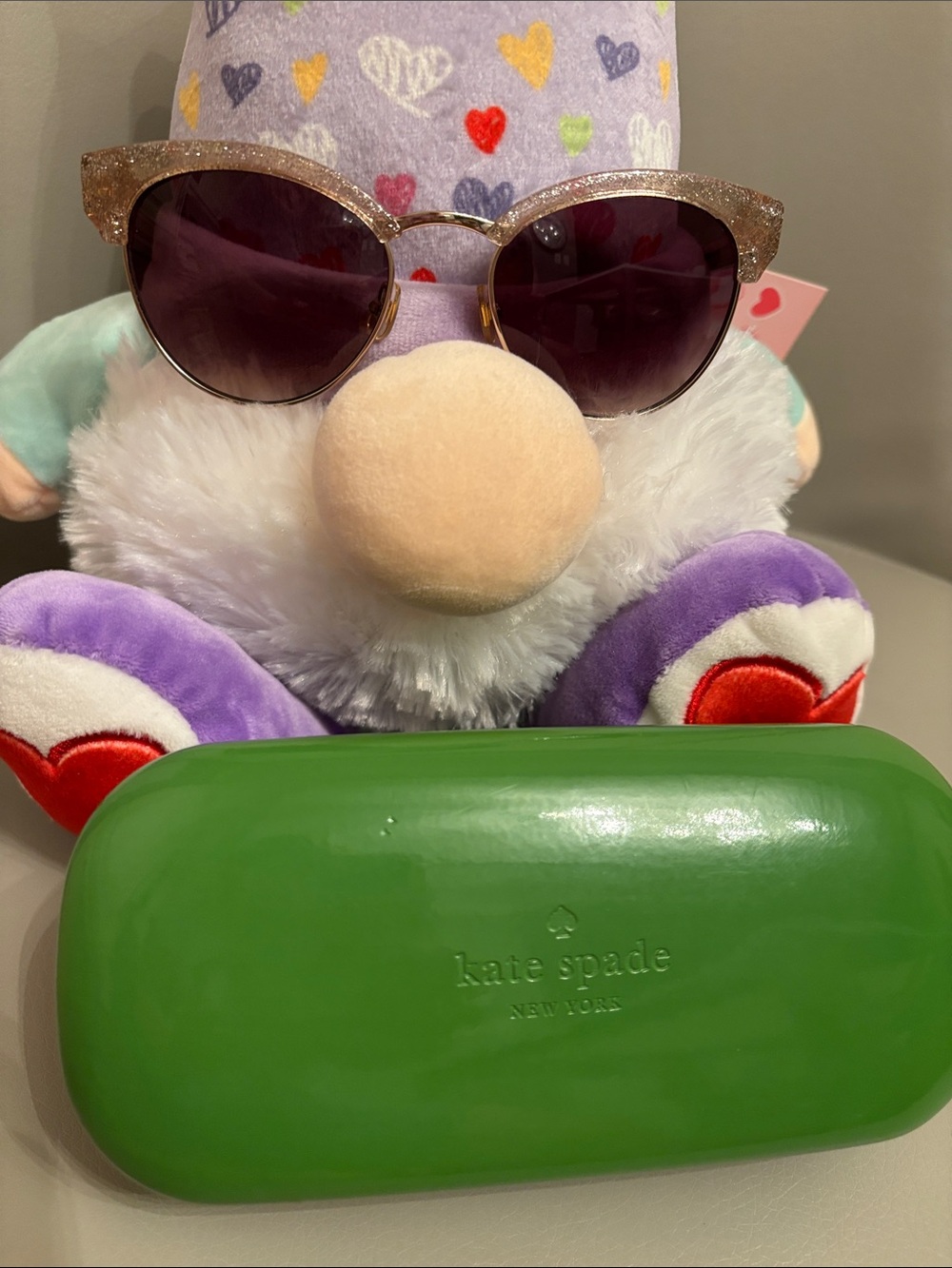 Kate Spade Glitter Brow Cat-Eye Sunglasses - Brown Lenses